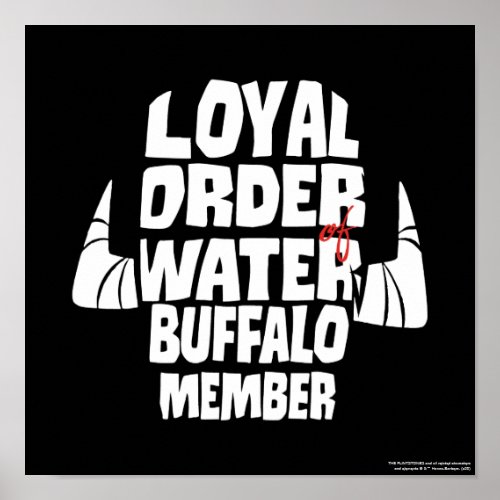 The Flintstones  Loyal Order Water Buffalo Member Poster
