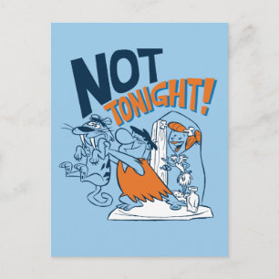 The Flintstones   Not Tonight! Invitation Postcard