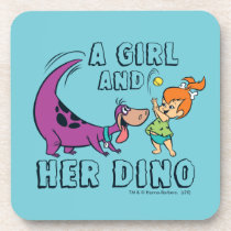 The Flintstones | Pebbles & Dino Play Ball Beverage Coaster