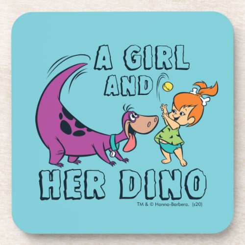 The Flintstones  Pebbles  Dino Play Ball Beverage Coaster