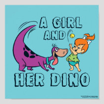 The Flintstones | Pebbles & Dino Play Ball Poster