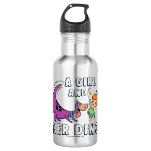 The Flintstones Pebbles & Dino Play Ball Stainless Steel Water Bottle