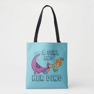 The Flintstones Pebbles & Dino Play Ball Tote Bag