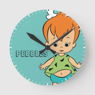The Flintstones Pebbles Flintstone Round Clock