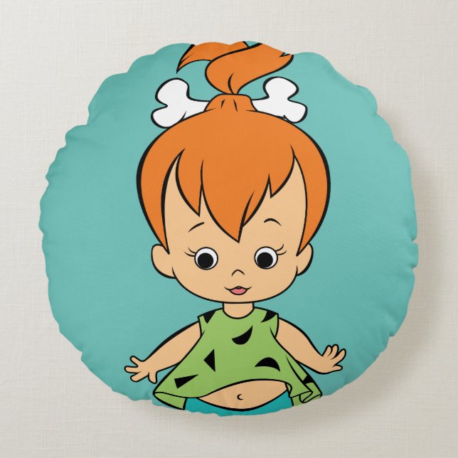 The Flintstones | Pebbles Flintstone Round Pillow (Front)