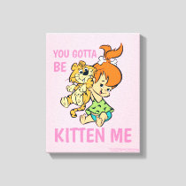The Flintstones | Pebbles & Her Tiger Canvas Print