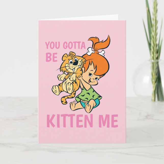 The Flintstones | Pebbles & Her Tiger Card (Front)