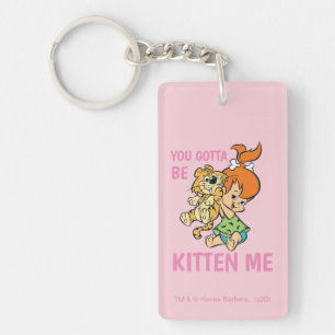 The Flintstones Pebbles & Her Tiger Keychain