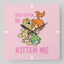 The Flintstones | Pebbles & Her Tiger Square Wall Clock