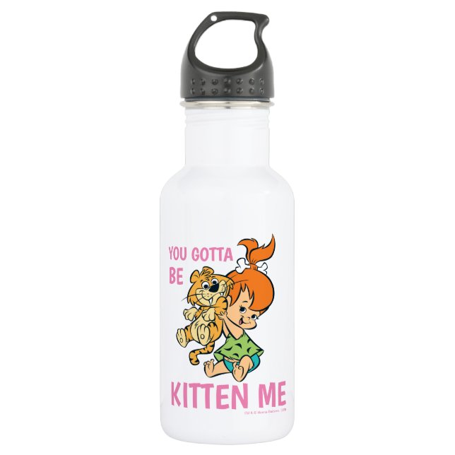 The Flintstones | Pebbles & Her Tiger Stainless Steel Water Bottle (Front)