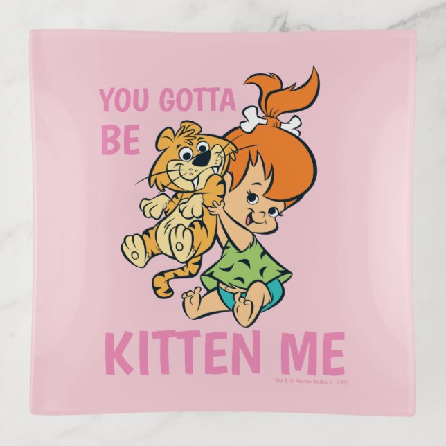The Flintstones | Pebbles & Her Tiger Trinket Tray (Front)