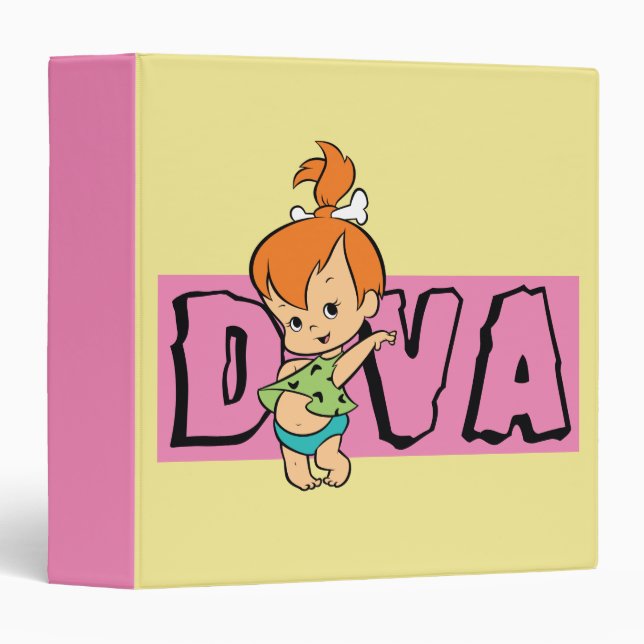 The Flintstones | Pebbles - Little Diva 3 Ring Binder (Front/Spine)