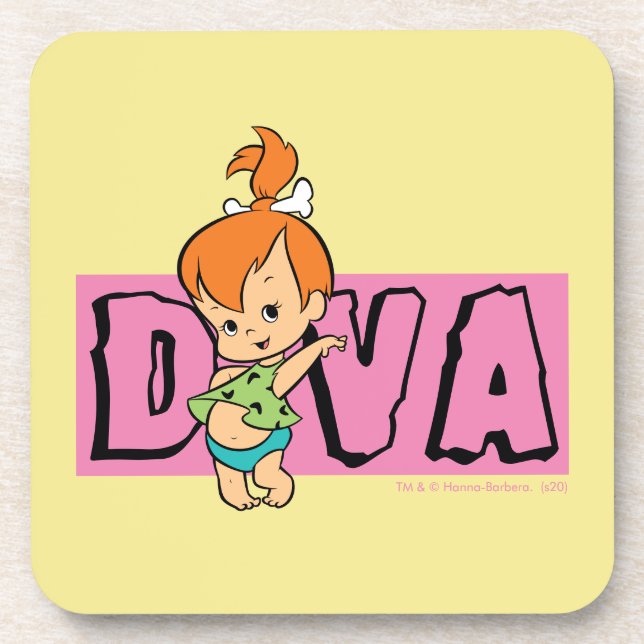 The Flintstones | Pebbles - Little Diva Beverage Coaster (Front)