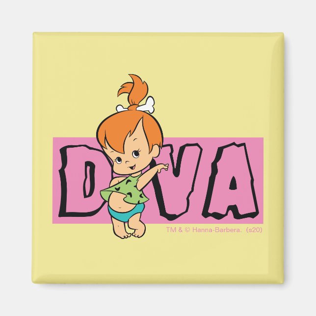 The Flintstones | Pebbles - Little Diva Magnet (Front)
