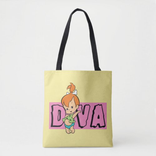 The Flintstones  Pebbles _ Little Diva Tote Bag