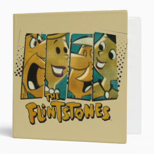 The Flintstones Retro Comic Character Panels 3 Ring Binder