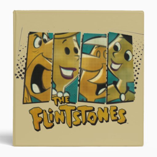 The Flintstones Retro Comic Character Panels 3 Ring Binder Zazzle 1750