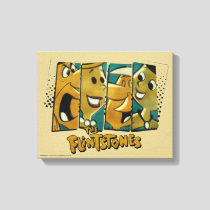 The Flintstones | Retro Comic Character Panels Canvas Print