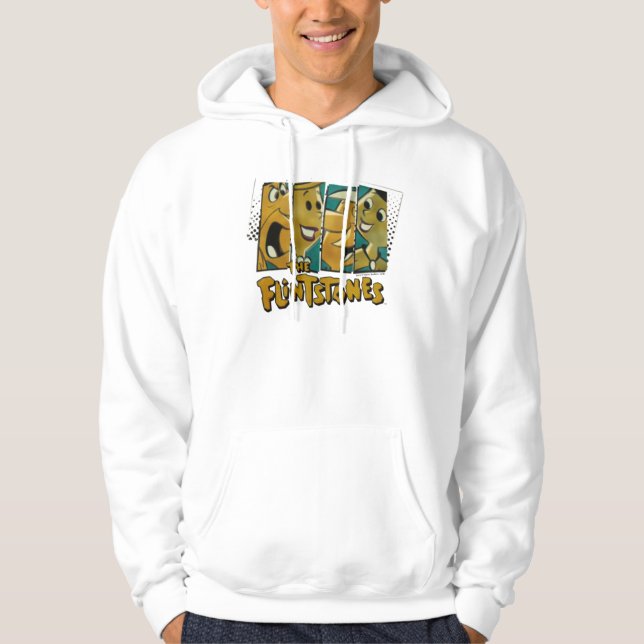 The Flintstones | Retro Comic Character Panels Hoodie (Front)