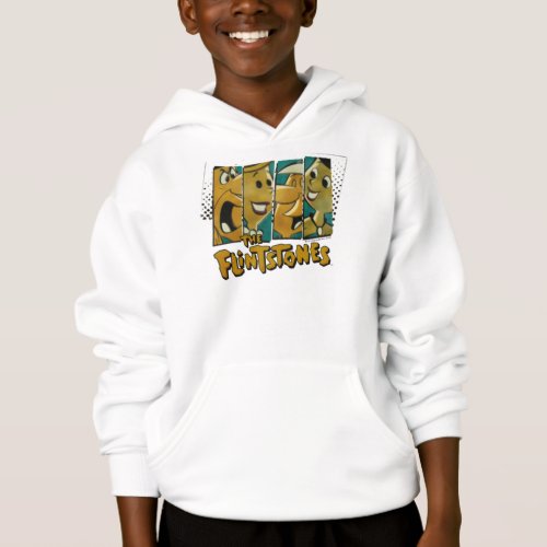 The Flintstones  Retro Comic Character Panels Hoodie