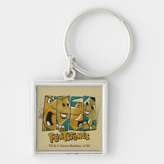 The Flintstones | Retro Comic Character Panels Keychain (Front)
