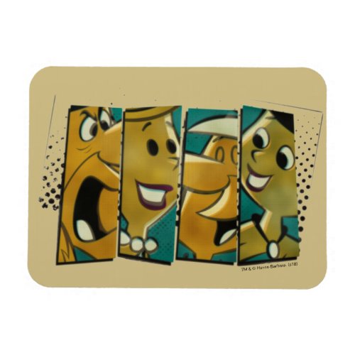 The Flintstones  Retro Comic Character Panels Magnet
