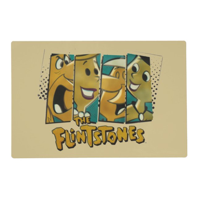 The Flintstones | Retro Comic Character Panels Placemat (Front)