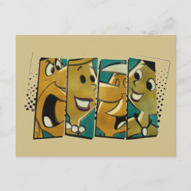 The Flintstones | Retro Comic Character Panels Postcard (Front)