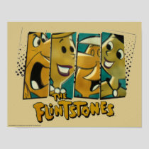 The Flintstones | Retro Comic Character Panels Poster