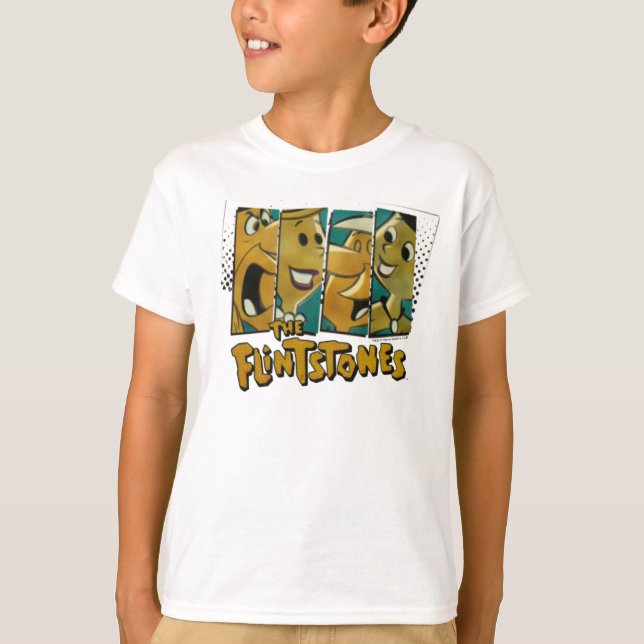 The Flintstones | Retro Comic Character Panels T-Shirt (Front)