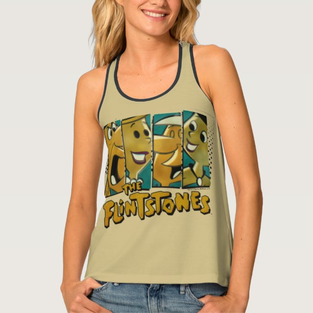 The Flintstones | Retro Comic Character Panels Tank Top (Front)