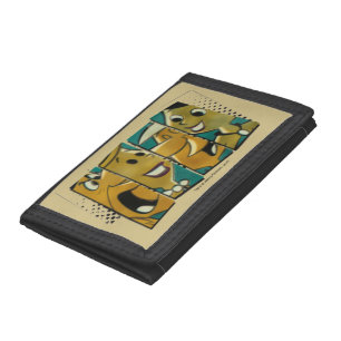 The Flintstones Retro Comic Character Panels Tri-fold Wallet