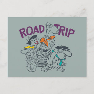 The Flintstones Road Trip Invitation Postcard