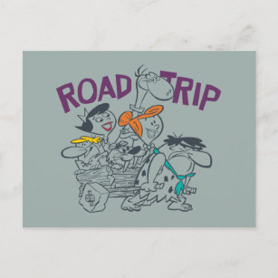 The Flintstones   Road Trip Invitation Postcard