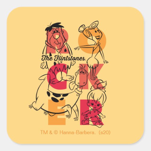 The Flintstones  ROCKER Square Sticker