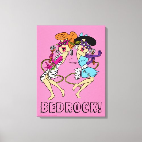 The Flintstones  Wilma  Betty Rock Stars Canvas Print