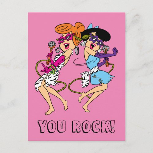 The Flintstones  Wilma  Betty Rock Stars Postcard