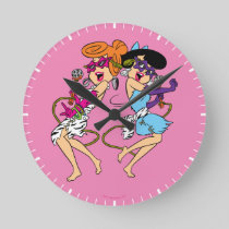 The Flintstones | Wilma & Betty Rock Stars Round Clock