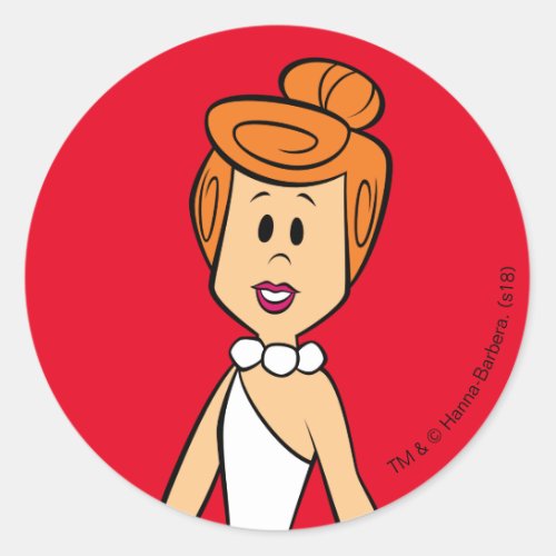 The Flintstones  Wilma Flintstone Classic Round Sticker