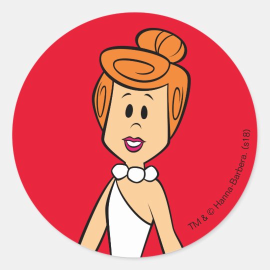 The Flintstones Wilma Flintstone Classic Round Sticker
