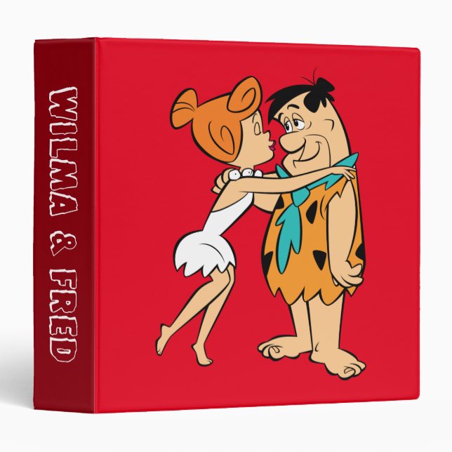 The Flintstones | Wilma Kissing Fred 3 Ring Binder (Front/Spine)
