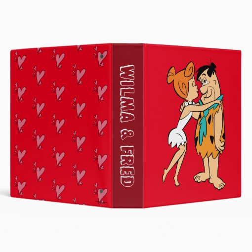 The Flintstones Wilma Kissing Fred 3 Ring Binder Zazzle 6751