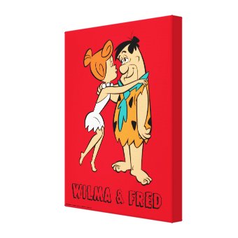 The Flintstones | Wilma Kissing Fred Canvas Print | Zazzle