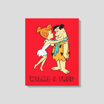 The Flintstones | Wilma Kissing Fred Canvas Print