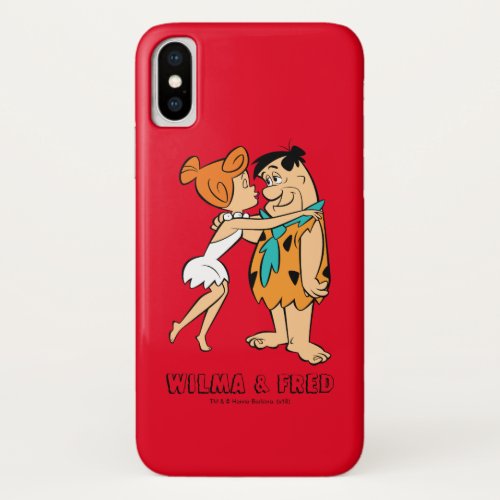 The Flintstones  Wilma Kissing Fred iPhone X Case