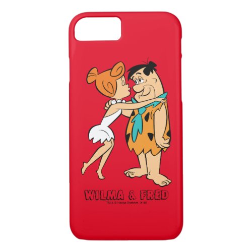 The Flintstones  Wilma Kissing Fred iPhone 87 Case