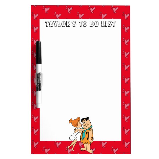 The Flintstones | Wilma Kissing Fred Dry Erase Board (Front)