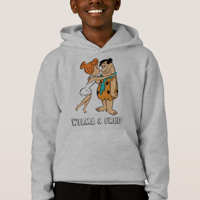 The Flintstones | Wilma Kissing Fred Hoodie (Front)