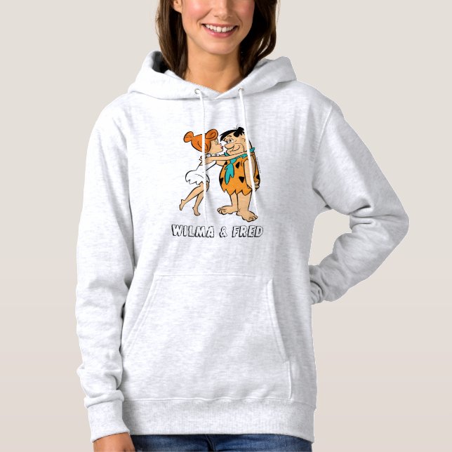 The Flintstones | Wilma Kissing Fred Hoodie (Front)
