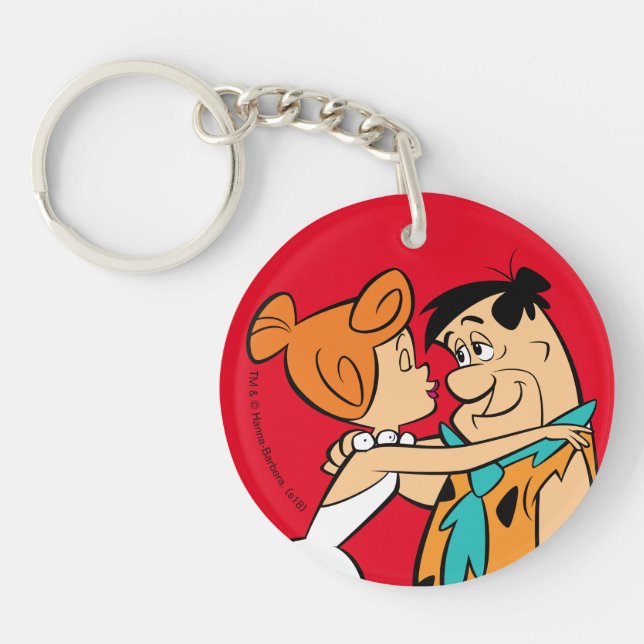 The Flintstones | Wilma Kissing Fred Keychain (Front)